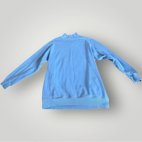 Aerie Oversized Mock Neck‎ Women's Blue Pullover Tunic - Picture 2 of 3